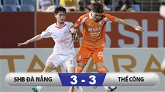 Kết quả Đà Nẵng 3-3 Thể Công: Đà Nẵng đẩy PVF-CAND xuống cuối bảng